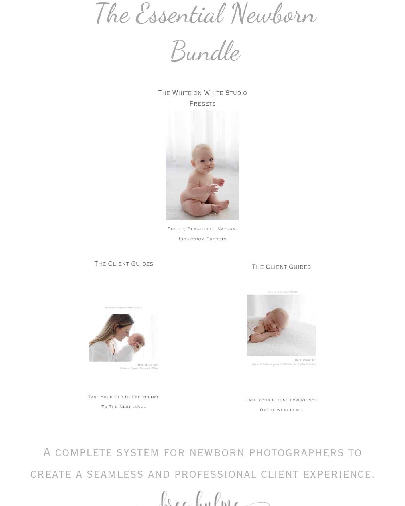 the essential newborn guide bundle, photographer resources, Bree Hulme education