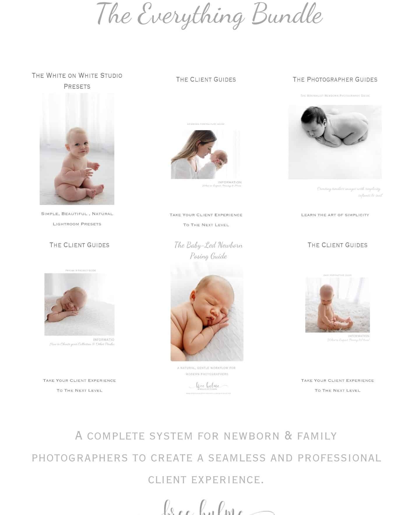 the everything bundle, photographer resources, newborn photographers, Bree Hulme education